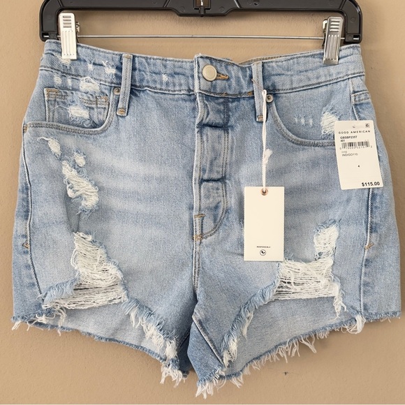 NWT Good American Bombshell Denim Jean Shorts 27 - Picture 4 of 10